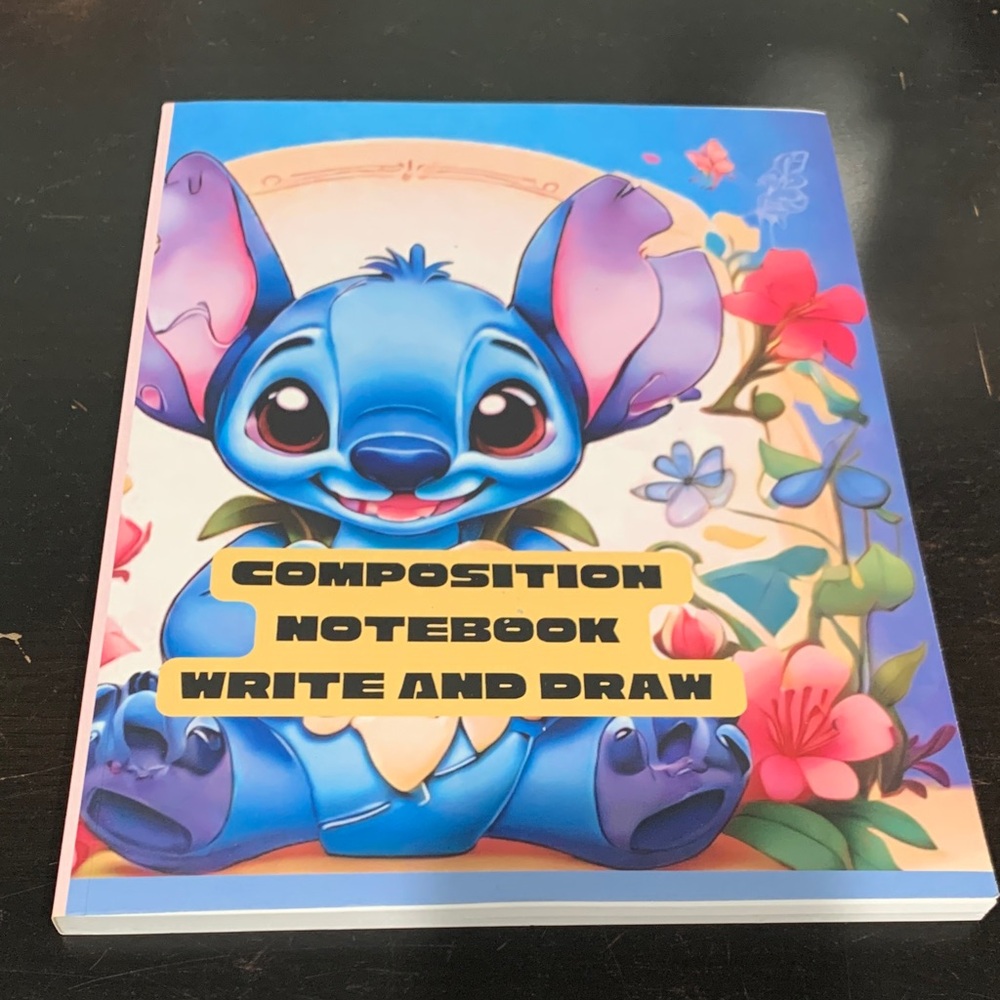 Blue Cartoon Character Composition Notebook